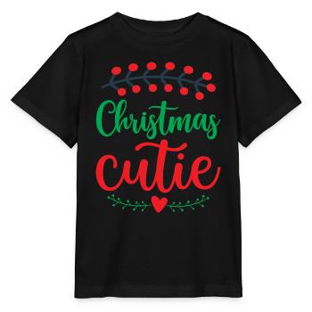 Christmas cutie - humour noël - T-shirt bio MINI CREATOR Stanley/Stella Enfant - noir - Devant - Mikhail (115cm)