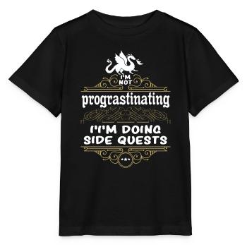 Ich Zögere Nicht, Ich Mache Nebenquests RPG - Stanley/Stella Kinder T-Shirt MINI CREATOR  - Schwarz - Vorne - Mikhail (115cm)