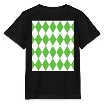 Rhombus White Green Costume Halloween Suit - Stanley/Stella MINI CREATOR Kids’ T-Shirt - black - Front - Mikhail (115cm)