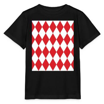 Rhombus White Red Costume Halloween Suit - Stanley/Stella MINI CREATOR Kids’ T-Shirt - black - Front - Mikhail (115cm)