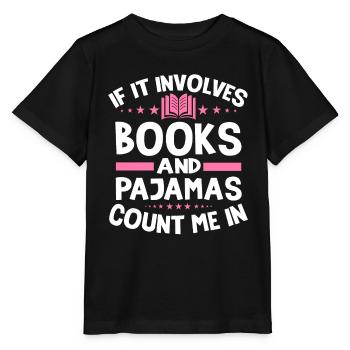 When it comes to books and pajamas, count - Stanley/Stella MINI CREATOR Kids’ T-Shirt - black - Front - Mikhail (115cm)