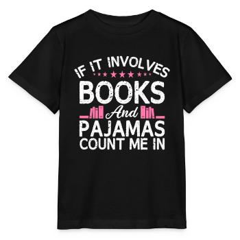 When it comes to books and pajamas, count - Stanley/Stella MINI CREATOR Kids’ T-Shirt - black - Front - Mikhail (115cm)