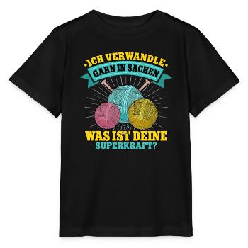 Häkeln - Stanley/Stella Kinder T-Shirt MINI CREATOR  - Schwarz - Vorne - Mikhail (115cm)