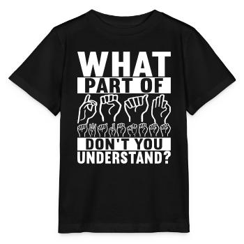 Sourds sourds-muets sourds sourds - T-shirt bio MINI CREATOR Stanley/Stella Enfant - noir - Devant - Mikhail (115cm)