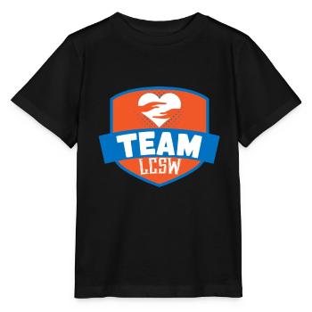 Équipe du Mois du travail social à l’école - T-shirt bio MINI CREATOR Stanley/Stella Enfant - noir - Devant - Mikhail (115cm)