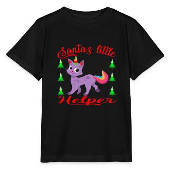 Christmas Santa's Little Helper - Stanley/Stella MINI CREATOR Kids’ T-Shirt - black - Front - Mikhail (115cm)