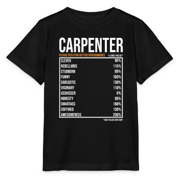 Schreiner tageswerte Lustiger Schreiner - Stanley/Stella Kinder T-Shirt MINI CREATOR  - Schwarz - Vorne - Mikhail (115cm)