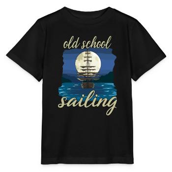 Old School Sailing für einen Segler, Kapitän - Stanley/Stella Kinder T-Shirt MINI CREATOR  - Schwarz - Vorne - Mikhail (115cm)