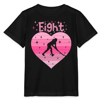Hockeyspielerin 8. Geburtstag - Stanley/Stella Kinder T-Shirt MINI CREATOR  - Schwarz - Vorne - Mikhail (115cm)