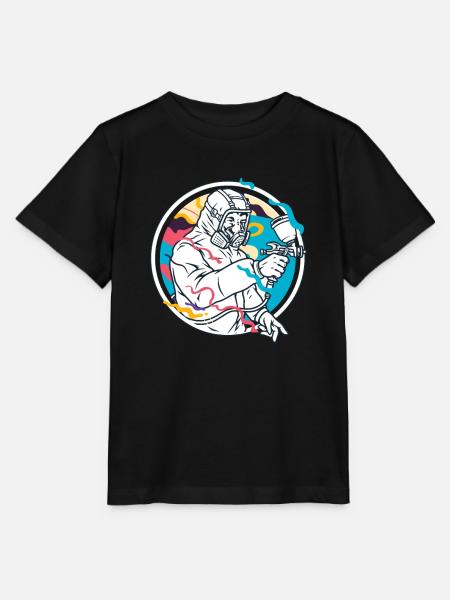Lackierer Lackierpistole - Stanley/Stella Kinder T-Shirt MINI CREATOR  - Schwarz