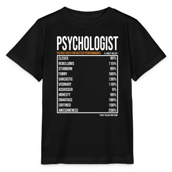 Psychologe tageswerte Lustiger Psychologe - Stanley/Stella Kinder T-Shirt MINI CREATOR  - Schwarz - Vorne - Mikhail (115cm)