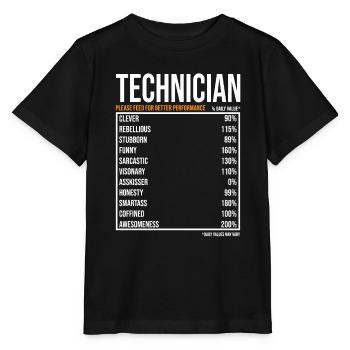 Technician daily values - Stanley/Stella MINI CREATOR Kids’ T-Shirt - black - Front - Mikhail (115cm)