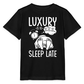 Lève-tard Long sommeil Le luxe est long sommeil - T-shirt bio MINI CREATOR Stanley/Stella Enfant - noir - Devant - Mikhail (115cm)