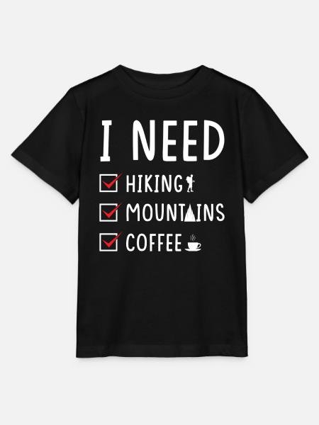 Wandern Berge Kaffee - Stanley/Stella Kinder T-Shirt MINI CREATOR - Schwarz
