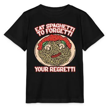 Eat Spaghetti To Forgetti Your Regretti 8 - Stanley/Stella Kinder T-Shirt MINI CREATOR  - Schwarz - Vorne - Mikhail (115cm)