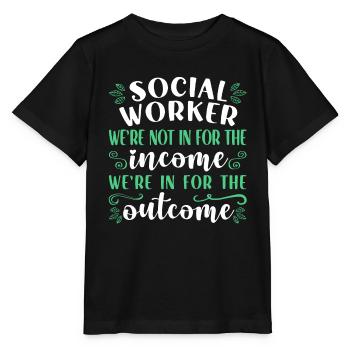 School Social Work Month Social - Stanley/Stella Kinder T-Shirt MINI CREATOR  - Schwarz - Vorne - Mikhail (115cm)