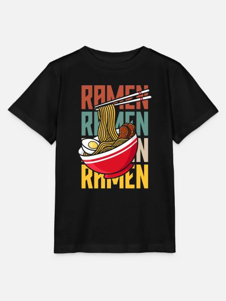 Retro Ramen Liebhaber Geschenk - Stanley/Stella Kinder T-Shirt MINI CREATOR - Schwarz