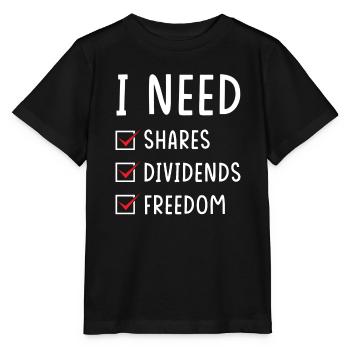 Shares Dividends Freedom - Stanley/Stella MINI CREATOR Kids’ T-Shirt - black - Front - Mikhail (115cm)