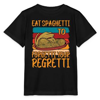 Eat Spaghetti To Forgetti Your Regretti 9 - Stanley/Stella Kinder T-Shirt MINI CREATOR  - Schwarz - Vorne - Mikhail (115cm)