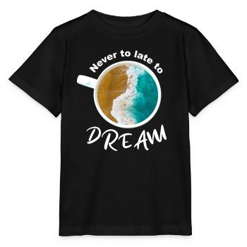 Tasse à café avec support et remplissage de la mer - T-shirt bio MINI CREATOR Stanley/Stella Enfant - noir - Devant - Mikhail (115cm)