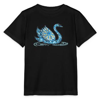 Mandala Swan Geometry Pattern - T-shirt bio MINI CREATOR Stanley/Stella Enfant - noir - Devant - Mikhail (115cm)