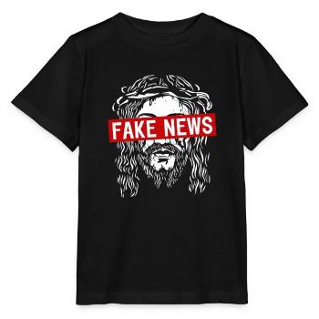 Jesus Fake News - Stanley/Stella MINI CREATOR Kids’ T-Shirt - black - Front - Mikhail (115cm)