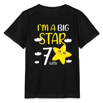 Cadeau de fille d’anniversaire de 7 ans à A Big Star - T-shirt bio MINI CREATOR Stanley/Stella Enfant - noir - Devant - Mikhail (115cm)