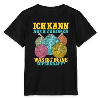 Häkeln - Stanley/Stella Kinder T-Shirt MINI CREATOR  - Schwarz - Vorne - Mikhail (115cm)