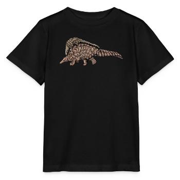 Schuppentier Pangolin Schuppen bedrohtes Tier - Stanley/Stella Kinder T-Shirt MINI CREATOR  - Schwarz - Vorne - Mikhail (115cm)