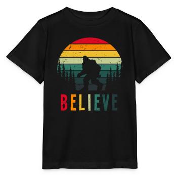Retro Glaube Bigfoot - Stanley/Stella Kinder T-Shirt MINI CREATOR  - Schwarz - Vorne - Mikhail (115cm)