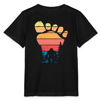 Bigfoot Footprint Gift Bigfoot Hunter - Stanley/Stella MINI CREATOR Kids’ T-Shirt - black - Front - Mikhail (115cm)