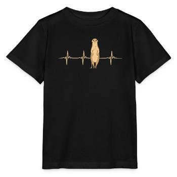 Meerkat Heartbeat - Stanley/Stella MINI CREATOR Kids’ T-Shirt - black - Front - Mikhail (115cm)