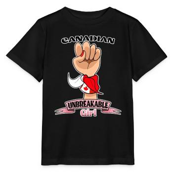 Canadian Girl Unbreakable I Canadian Heritage I - Stanley/Stella Kinder T-Shirt MINI CREATOR  - Schwarz - Vorne - Mikhail (115cm)