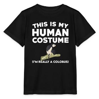 Lustiges Stummelaffe Shirt - Stanley/Stella Kinder T-Shirt MINI CREATOR  - Schwarz - Vorne - Mikhail (115cm)