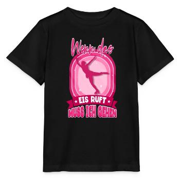 Eislaufen - Stanley/Stella Kinder T-Shirt MINI CREATOR  - Schwarz - Vorne - Mikhail (115cm)