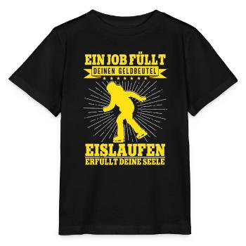 Eislaufen - Stanley/Stella Kinder T-Shirt MINI CREATOR  - Schwarz - Vorne - Mikhail (115cm)