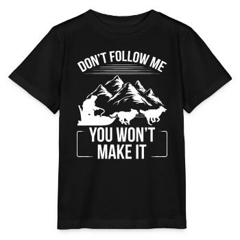 Alaska Mushing Funny Dont follow me Husky RaceAlas - Stanley/Stella MINI CREATOR Kids’ T-Shirt - black - Front - Mikhail (115cm)