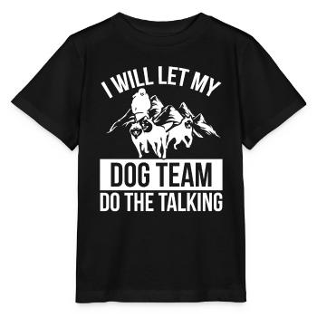 Alaska Mushing Dog Team Sled Dog Racing Husky - Stanley/Stella MINI CREATOR Kids’ T-Shirt - black - Front - Mikhail (115cm)