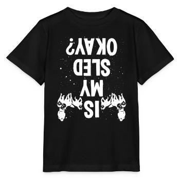 Alaska Mushing Is my Sled okay Husky Dog Racer - Stanley/Stella MINI CREATOR Kids’ T-Shirt - black - Front - Mikhail (115cm)