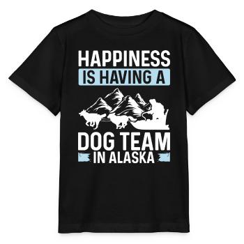 Alaska Dog Team Mushing Sled Dog Racing Husky - Stanley/Stella MINI CREATOR Kids’ T-Shirt - black - Front - Mikhail (115cm)