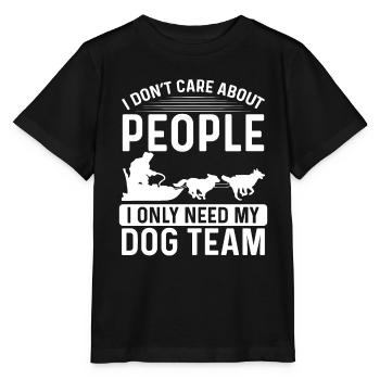 Sled Dog Racing Alaska Mushing Husky Dog Owner - Stanley/Stella MINI CREATOR Kids’ T-Shirt - black - Front - Mikhail (115cm)