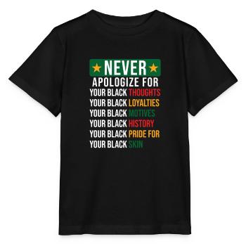 Histoire des Noirs - T-shirt bio MINI CREATOR Stanley/Stella Enfant - noir - Devant - Mikhail (115cm)