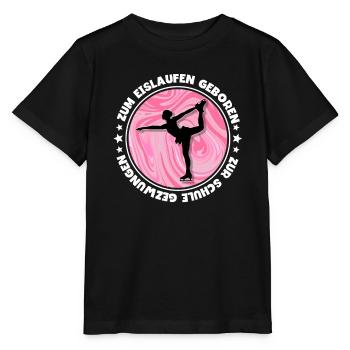Eislaufen - Stanley/Stella Kinder T-Shirt MINI CREATOR  - Schwarz - Vorne - Mikhail (115cm)