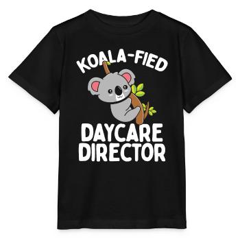 Directrice de garderie Koala Enseignante de garde d’enfants - T-shirt bio MINI CREATOR Stanley/Stella Enfant - noir - Devant - Mikhail (115cm)