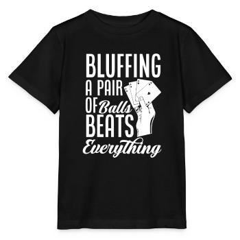 Joueur de poker Joueur de poker Cadeau de poker - T-shirt bio MINI CREATOR Stanley/Stella Enfant - noir - Devant - Mikhail (115cm)