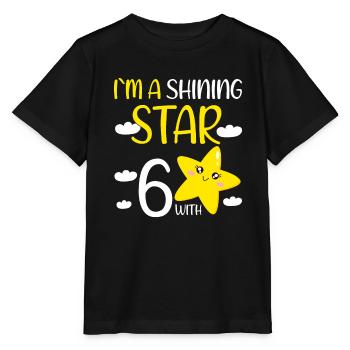 Cadeau de fille d’anniversaire de 6 ans à A Shining Star - T-shirt bio MINI CREATOR Stanley/Stella Enfant - noir - Devant - Mikhail (115cm)