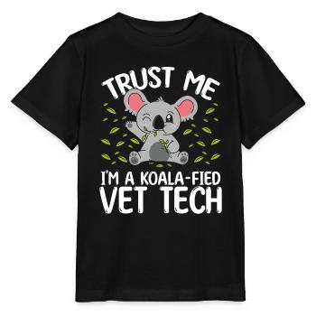Koalafied Veterinary Tech Koala Vet Tech - Stanley/Stella MINI CREATOR Kids’ T-Shirt - black - Front - Mikhail (115cm)