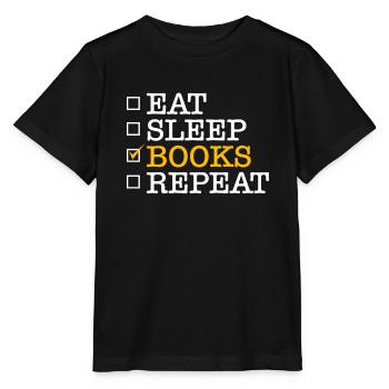 Eat Sleep Comic Books Repeat Shirt Gift - Stanley/Stella MINI CREATOR Kids’ T-Shirt - black - Front - Mikhail (115cm)