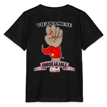 Vietnamese Girl Unbreakable Vietnamese Heritage - Stanley/Stella MINI CREATOR Kids’ T-Shirt - black - Front - Mikhail (115cm)