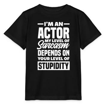 Drôle d’acteur Actrice Cadeau - T-shirt bio MINI CREATOR Stanley/Stella Enfant - noir - Devant - Mikhail (115cm)